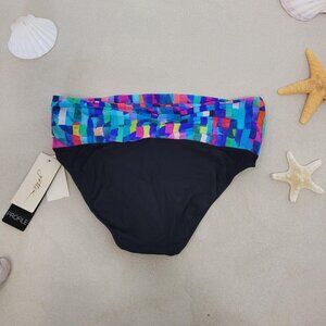 Gottex Profile Bikini Bottom Swimsuit Size 8 Black Womens Swimwear